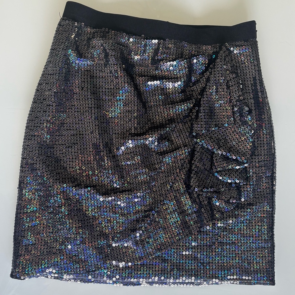DKNY Black Sequin Pencil Skirt